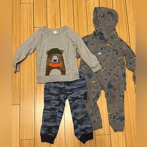 3T Bundle - 2 Carter’s Toddler sweatsuit sets Pullover 3T Boy - so cute!